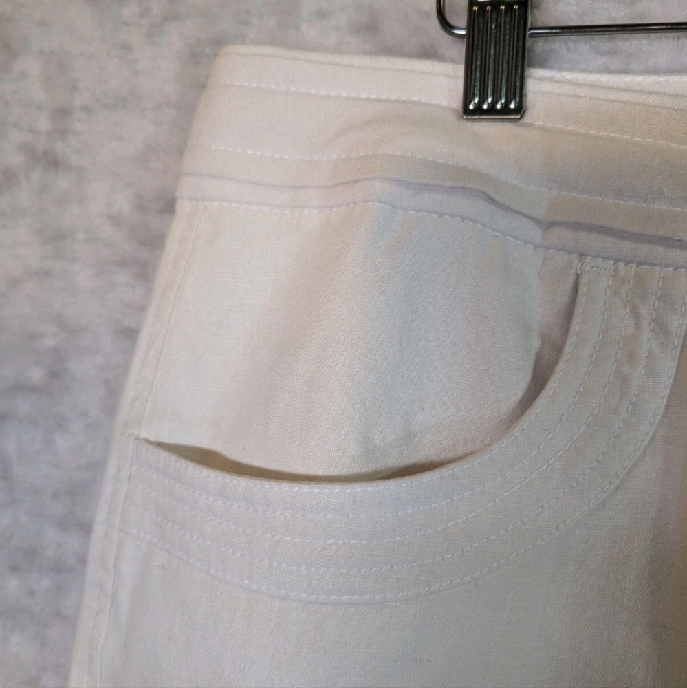 High waisted Wide Leg Linen Blend Pants - Picture 5 of 8
